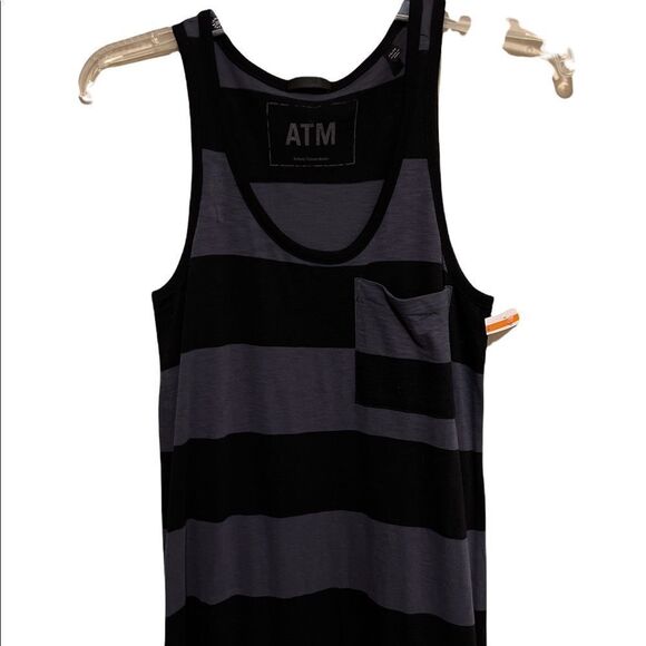 ATM Pima Cotton Stripe Maxi Tank Dress - Picture 7 of 10